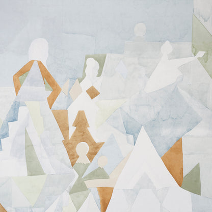 SCHUMACHER  JACKIE GENDEL FOR PEG NORRISS STEPS PANEL SET   SKY , SADDLE   - 5011100