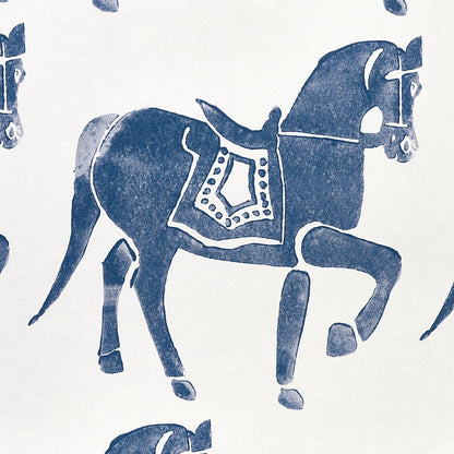SCHUMACHER WALLCOVERING  MOLLY MAHON MARWARI HORSE   NAVY   - 5011130