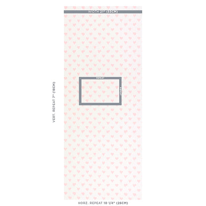 SCHUMACHER WALLCOVERING  MOLLY MAHON HEARTS   PINK   - 5011160