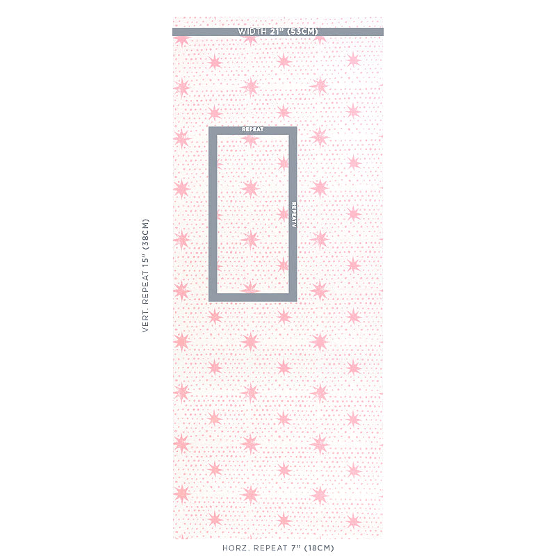 SCHUMACHER WALLCOVERING  MOLLY MAHON SPOT & STAR   PINK   - 5011172
