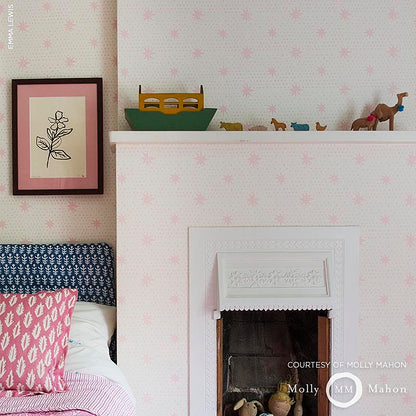 SCHUMACHER WALLCOVERING  MOLLY MAHON SPOT & STAR   PINK   - 5011172