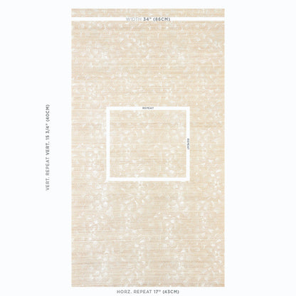 SCHUMACHER  EXQUISITE EMBROIDERIES LOTUS EMBROIDERY SISAL   IVORY   - 5011210