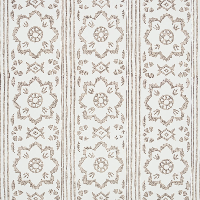 SCHUMACHER  JACARANDA SUNDA HAND BLOCKED PRINT   GREY   - 5011221