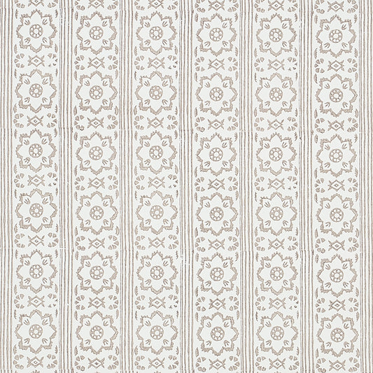 SCHUMACHER  JACARANDA SUNDA HAND BLOCKED PRINT   GREY   - 5011221