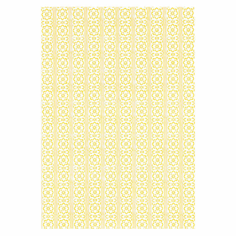 SCHUMACHER  JACARANDA SUNDA HAND BLOCKED PRINT   YELLOW   - 5011222