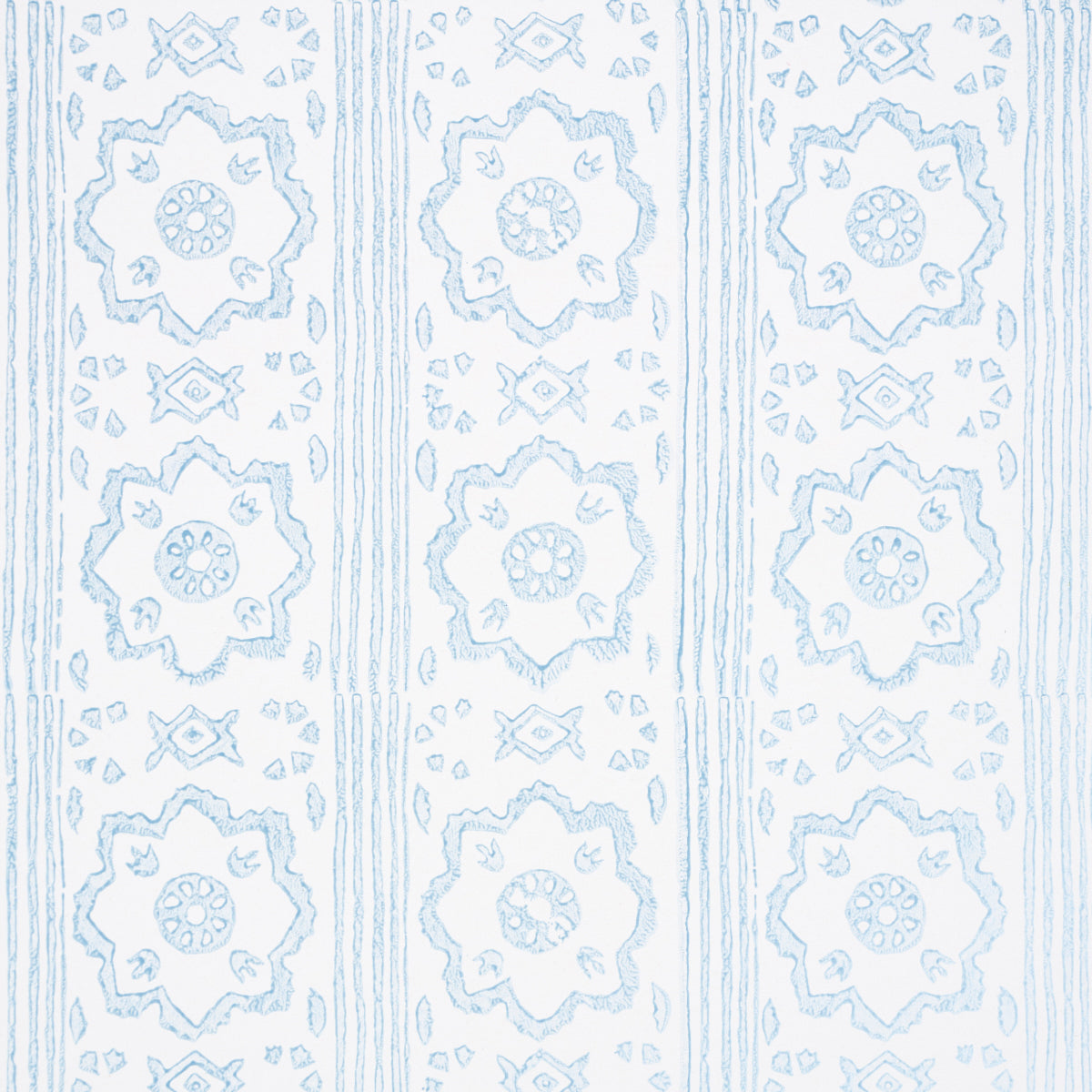 SCHUMACHER  JACARANDA  SUNDA HAND BLOCKED PRINT   SKY   - 5011223