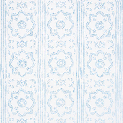 SCHUMACHER  JACARANDA  SUNDA HAND BLOCKED PRINT   SKY   - 5011223