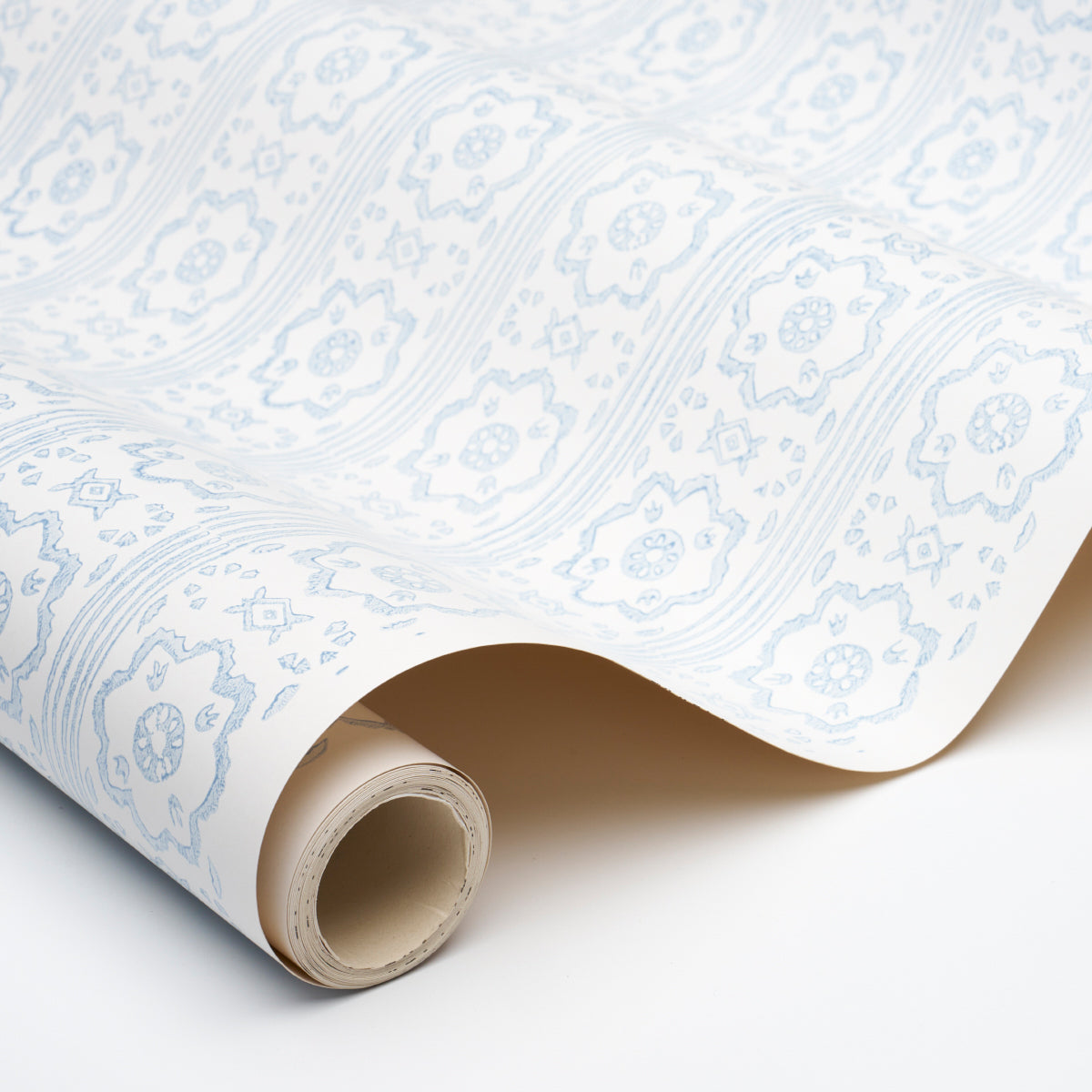 SCHUMACHER  JACARANDA  SUNDA HAND BLOCKED PRINT   SKY   - 5011223