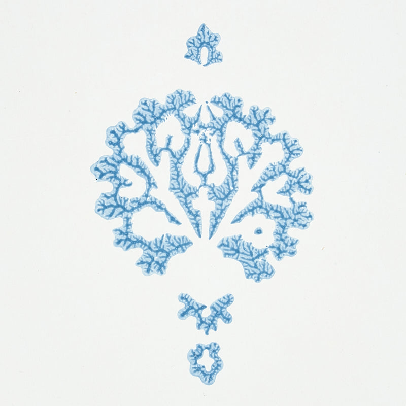 SCHUMACHER  JACARANDA DAHLIA HAND BLOCKED PRINT   BLUE   - 5011230