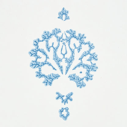 SCHUMACHER  JACARANDA DAHLIA HAND BLOCKED PRINT   BLUE   - 5011230