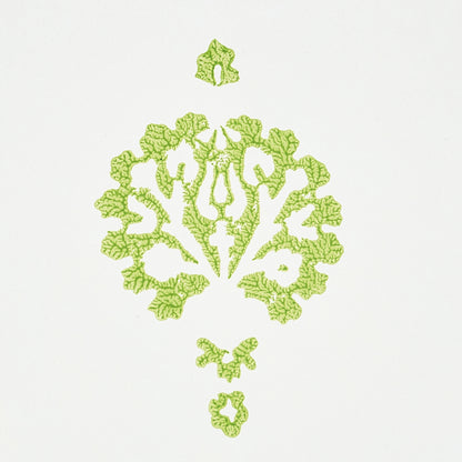 SCHUMACHER  JACARANDA DAHLIA HAND BLOCKED PRINT   LEAF   - 5011231