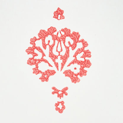 SCHUMACHER  JACARANDA DAHLIA HAND BLOCKED PRINT   RED   - 5011232