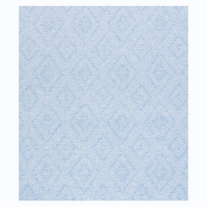 Light blue geometric diamond pattern woven wallcovering with subtle texture.