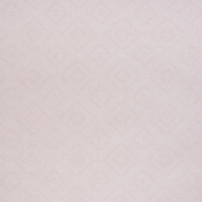 Soft pink decorative wallpaper with a delicate diamond geometric pattern and subtle crosshatch texture.
