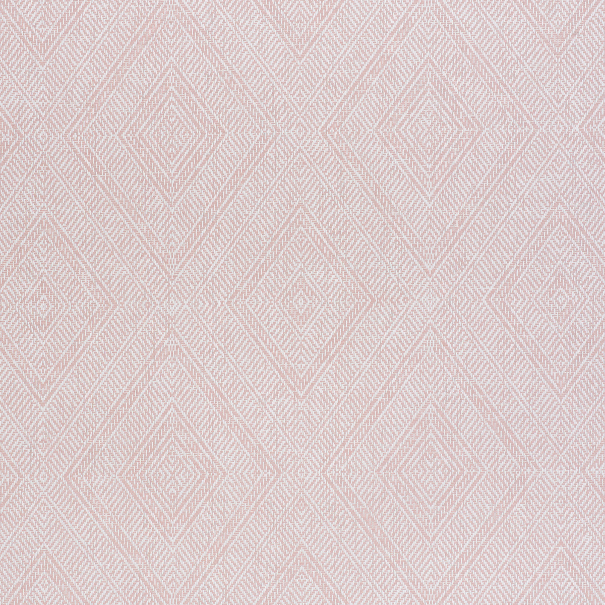 Soft pink geometric diamond pattern wallpaper with subtle textured lines for modern decor.