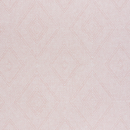 Soft pink geometric diamond pattern wallpaper with subtle textured lines for modern decor.
