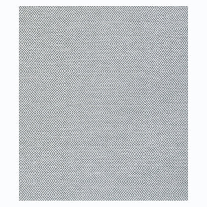 Grey woven wallcovering with a repeating diamond-geometric pattern, subtle and textured.