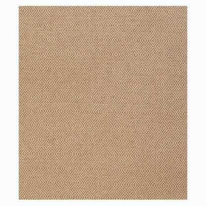 Beige-brown rectangular woven wallcovering with a repeating geometric diamond lattice pattern