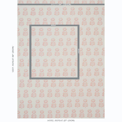 SCHUMACHER WALLCOVERING  SCANDINAVIAN MODERN ROSENBORG   PINK   - 5011330