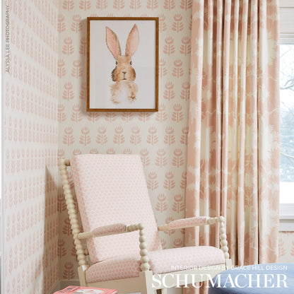 SCHUMACHER WALLCOVERING  SCANDINAVIAN MODERN ROSENBORG   PINK   - 5011330