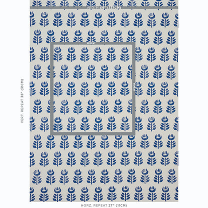 SCHUMACHER  SCANDINAVIAN MODERN ROSENBORG   NAVY   - 5011333