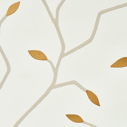 SCHUMACHER WALLCOVERING  MISTERIOSO CYMBELINE   IVORY & GOLD   - 5011380