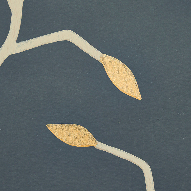 SCHUMACHER WALLCOVERING  MISTERIOSO CYMBELINE   CHARCOAL & GOLD   - 5011382