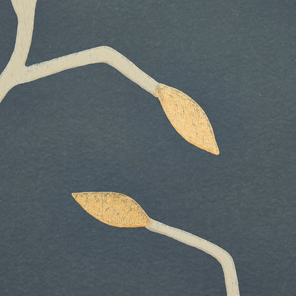 SCHUMACHER WALLCOVERING  MISTERIOSO CYMBELINE   CHARCOAL & GOLD   - 5011382