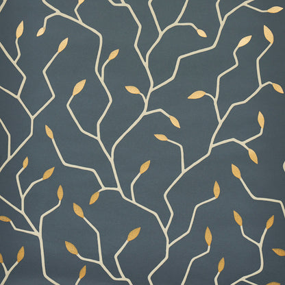 SCHUMACHER WALLCOVERING  MISTERIOSO CYMBELINE   CHARCOAL & GOLD   - 5011382