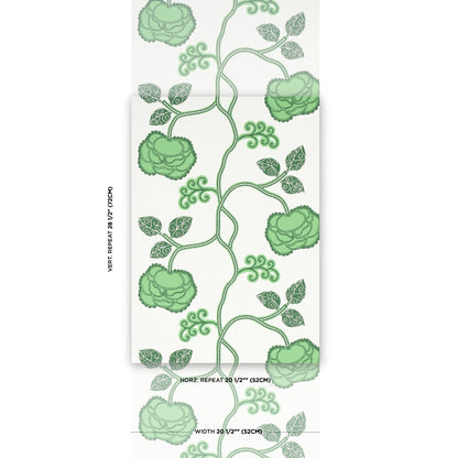 SCHUMACHER WALLCOVERING  NEISHA CROSLAND QUEEN FRUIT   JADE   - 5011411