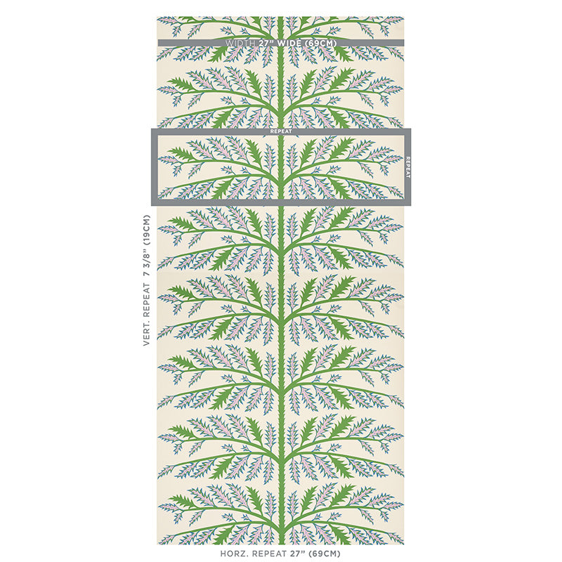 SCHUMACHER WALLCOVERING  NEISHA CROSLAND THISTLE   IVORY   - 5011430