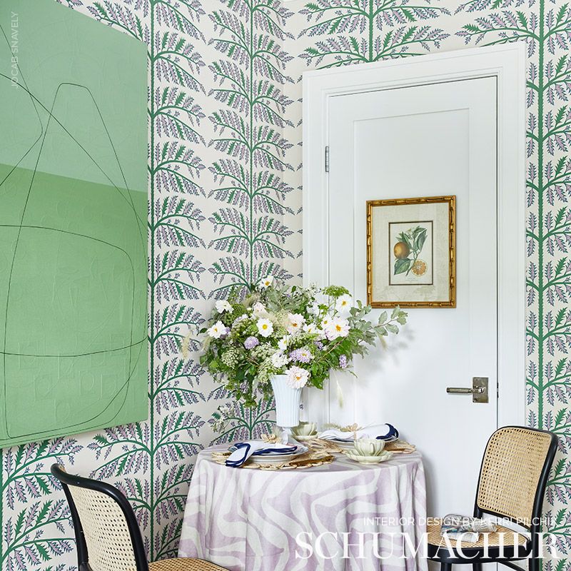 SCHUMACHER WALLCOVERING  NEISHA CROSLAND THISTLE   IVORY   - 5011430