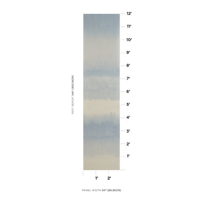 SCHUMACHER WALLCOVERING  AQUARELLE ORISSA SISAL PANEL   SKY   - 5011440