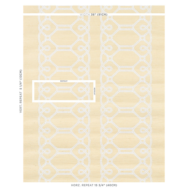 SCHUMACHER  HAPPY TOGETHER ZIZ EMBROIDERED SISAL   NEUTRAL   - 5011471