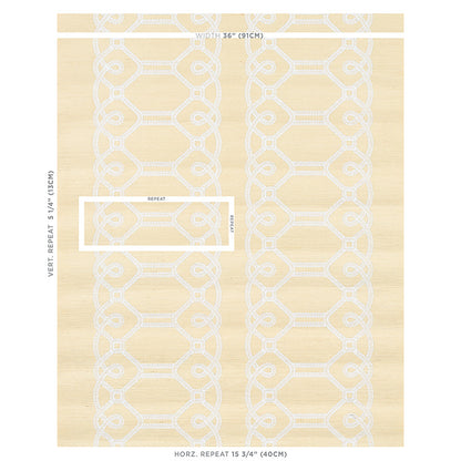 SCHUMACHER  HAPPY TOGETHER ZIZ EMBROIDERED SISAL   NEUTRAL   - 5011471