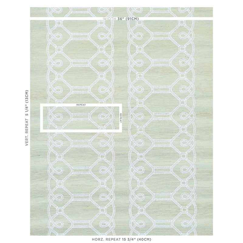 SCHUMACHER  HAPPY TOGETHER II ZIZ EMBROIDERED SISAL   MINERAL   - 5011472