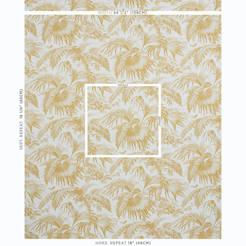 SCHUMACHER  JILL LASERSOHN TOILE TROPIQUE   GOLD   - 5011480