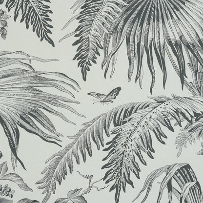 SCHUMACHER WALLCOVERING  JILL LASERSOHN TOILE TROPIQUE   BLACK   - 5011481