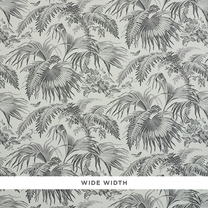 SCHUMACHER WALLCOVERING  JILL LASERSOHN TOILE TROPIQUE   BLACK   - 5011481