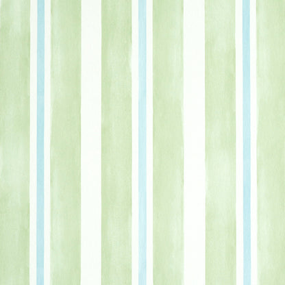 SCHUMACHER  STRIPE WALLCOVERING COLLECTION WATERCOLOR STRIPE   LEAF   - 5011570