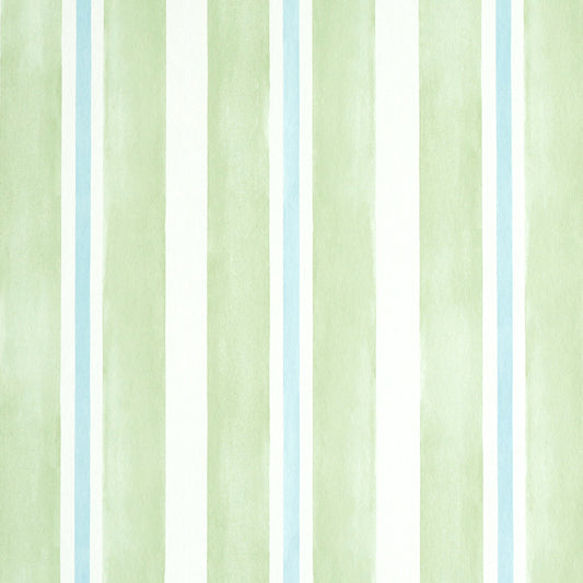 SCHUMACHER  STRIPE WALLCOVERING COLLECTION WATERCOLOR STRIPE   LEAF   - 5011570