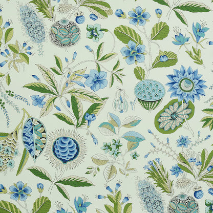 SCHUMACHER WALLCOVERING  PERENNIAL FAVORITES ROCA REDONDA   BLUE & IVORY   - 5011620