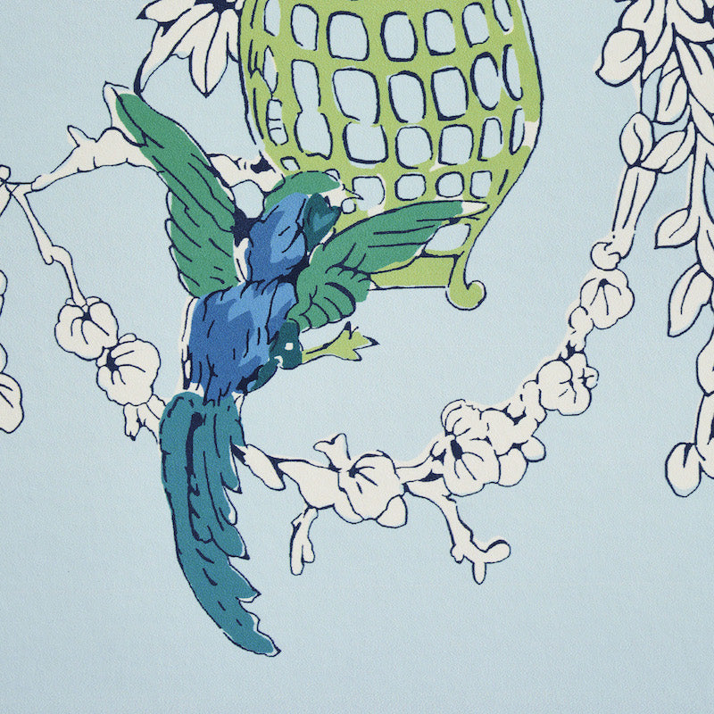 SCHUMACHER WALLCOVERING  PERENNIAL FAVORITES CHINOISERIE MODERNE   BLUE   - 5011650