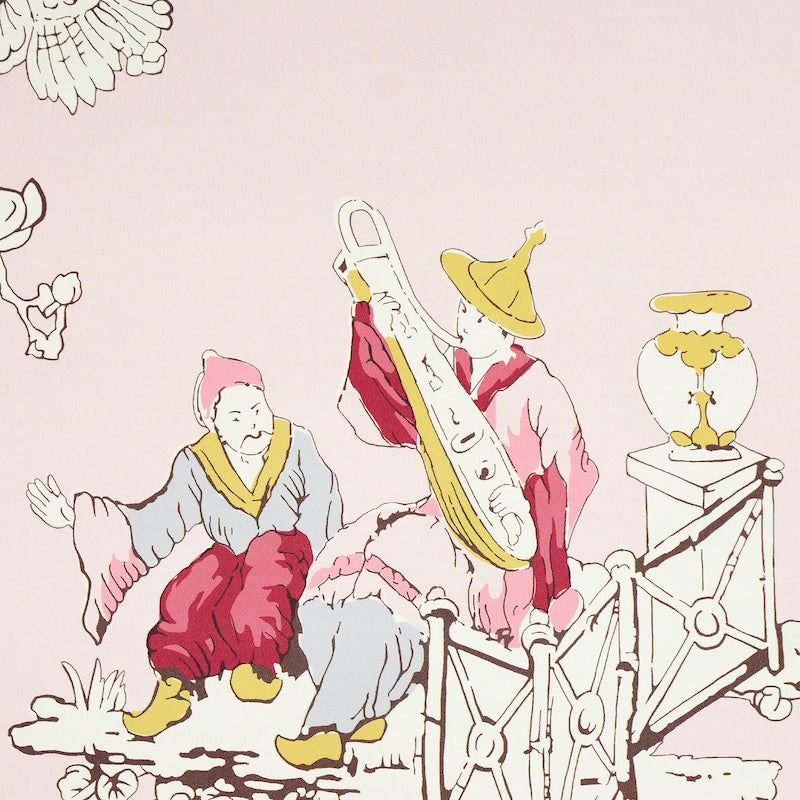 SCHUMACHER WALLCOVERING  PERENNIAL FAVORITES CHINOISERIE MODERNE   PINK   - 5011651