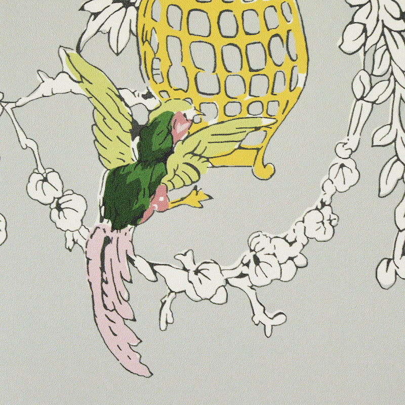 SCHUMACHER WALLCOVERING  PERENNIAL FAVORITES CHINOISERIE MODERNE   SOFT GREY   - 5011652