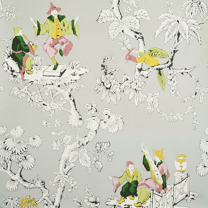 SCHUMACHER WALLCOVERING  PERENNIAL FAVORITES CHINOISERIE MODERNE   SOFT GREY   - 5011652