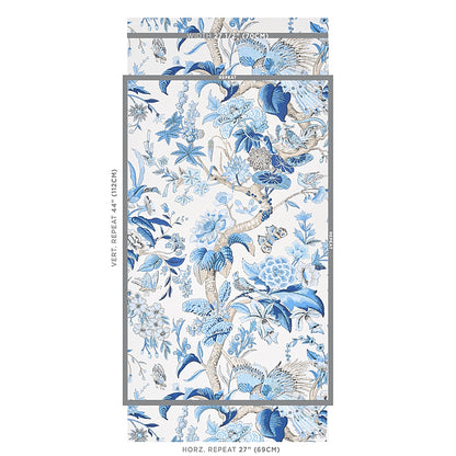 SCHUMACHER WALLCOVERING  SIGNATURE SCHUMACHER WALLCOVERING CRANLEY GARDEN   BLUE   - 5011720