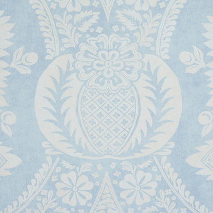 SCHUMACHER  PERENNIAL FAVORITES VILLANDRY DAMASK PRINT   BLUE   - 5011750