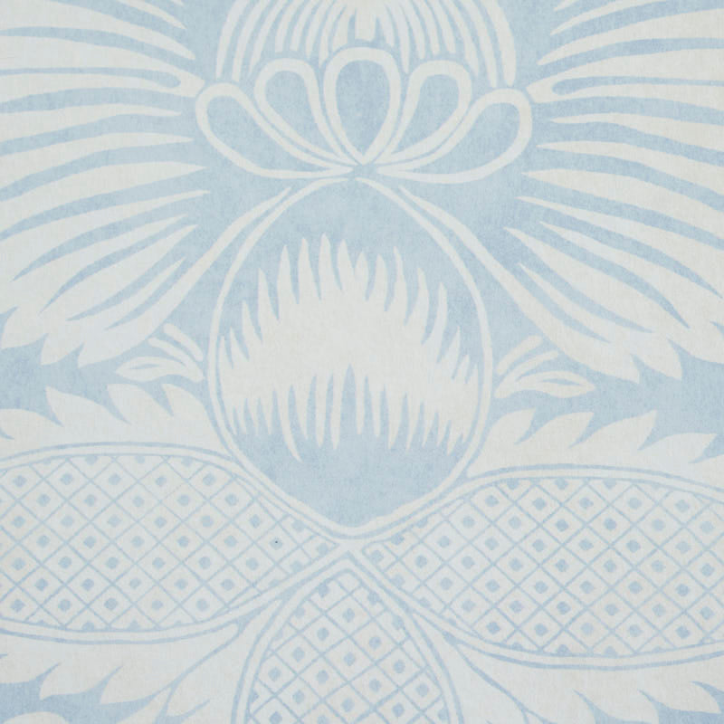 SCHUMACHER  PERENNIAL FAVORITES VILLANDRY DAMASK PRINT   BLUE   - 5011750