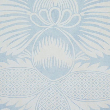 SCHUMACHER  PERENNIAL FAVORITES VILLANDRY DAMASK PRINT   BLUE   - 5011750